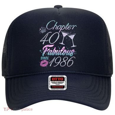 40th Birthday Chapter 40 Fabulous Since 1986 Rhinestones Diamonds Hat