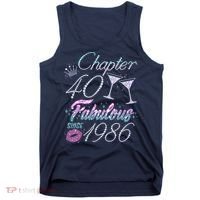 40th Birthday Chapter 40 Fabulous Since 1986 Rhinestones Diamonds Tank Top thumb 0