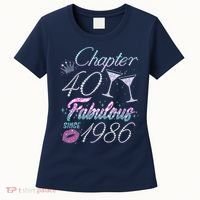 40th Birthday Chapter 40 Fabulous Since 1986 Rhinestones Diamonds Women's T-Shirt thumb 0
