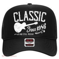 40th Birthday Classic Guitar Since 1986 And Still Rockin Hat thumb 0