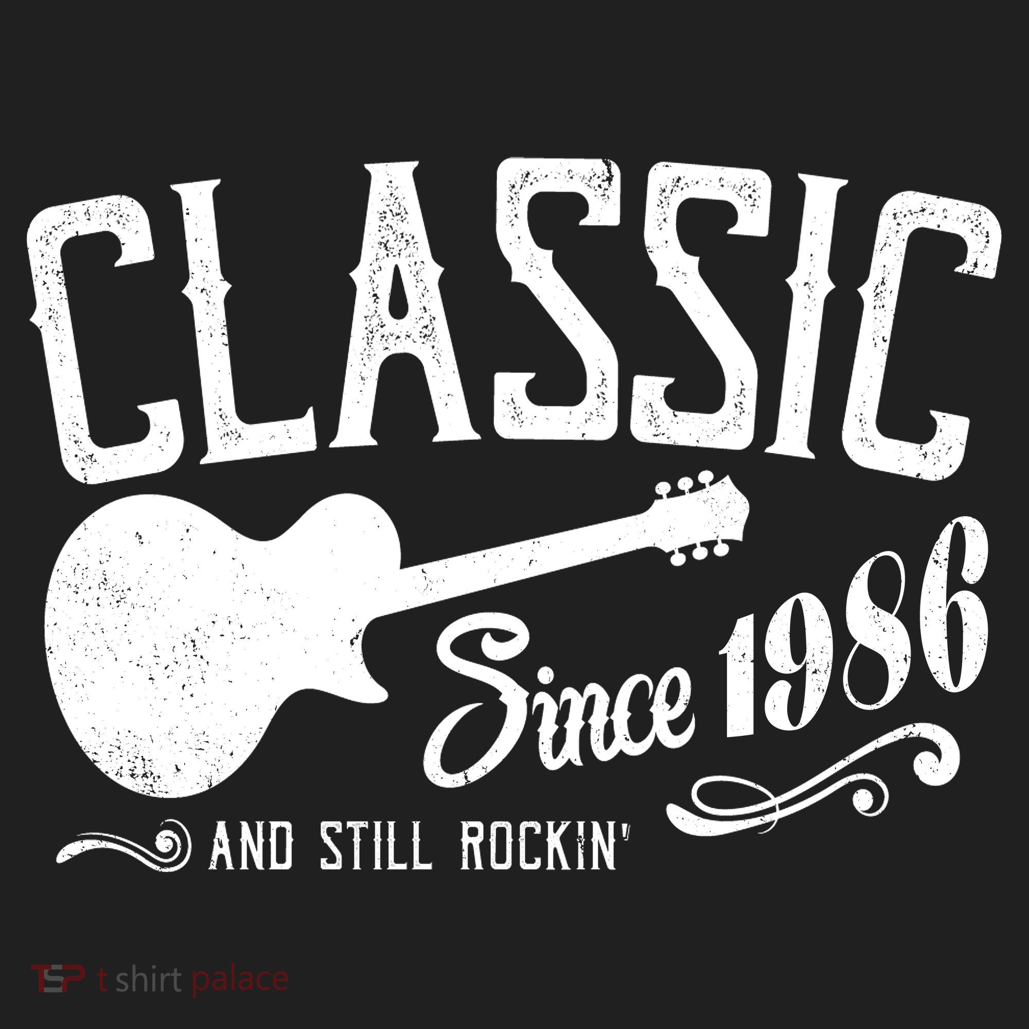 40th Birthday Classic Guitar Since 1986 And Still Rockin Golf Towel