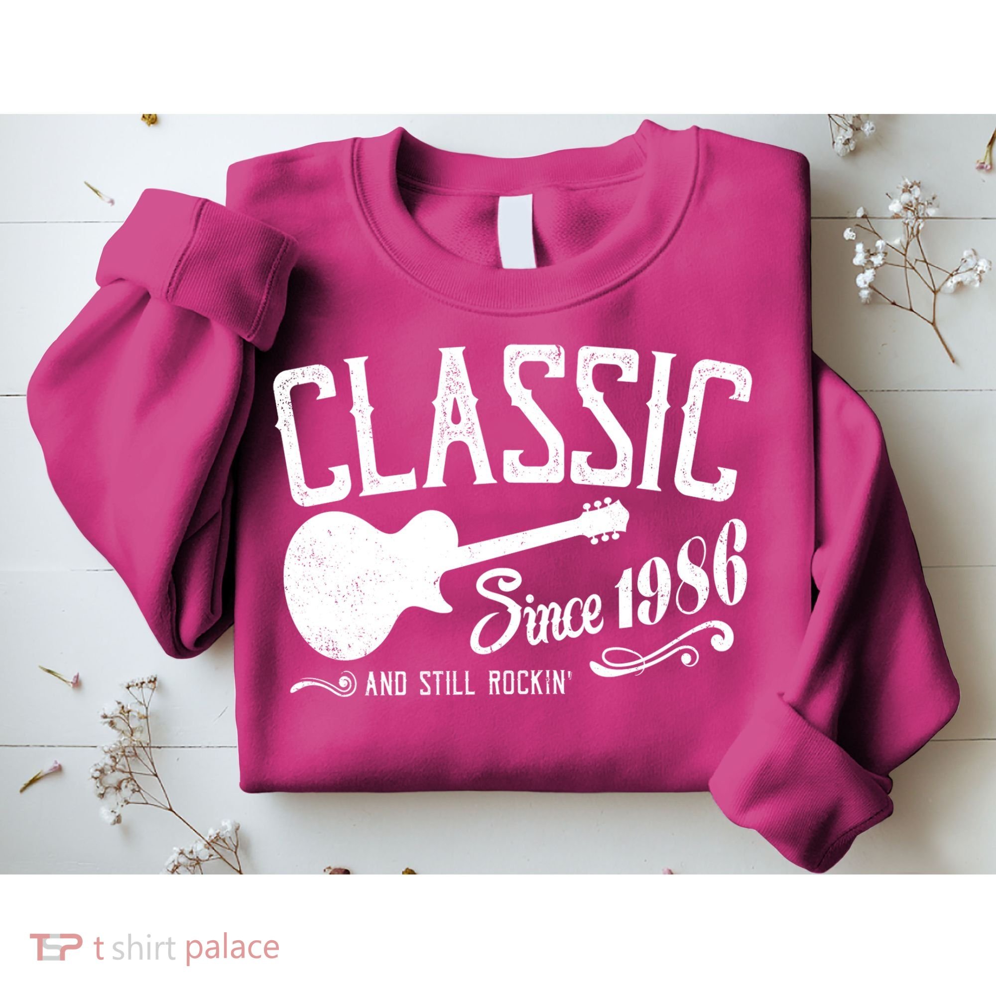 40th Birthday Classic Guitar Since 1986 And Still Rockin Sweatshirt