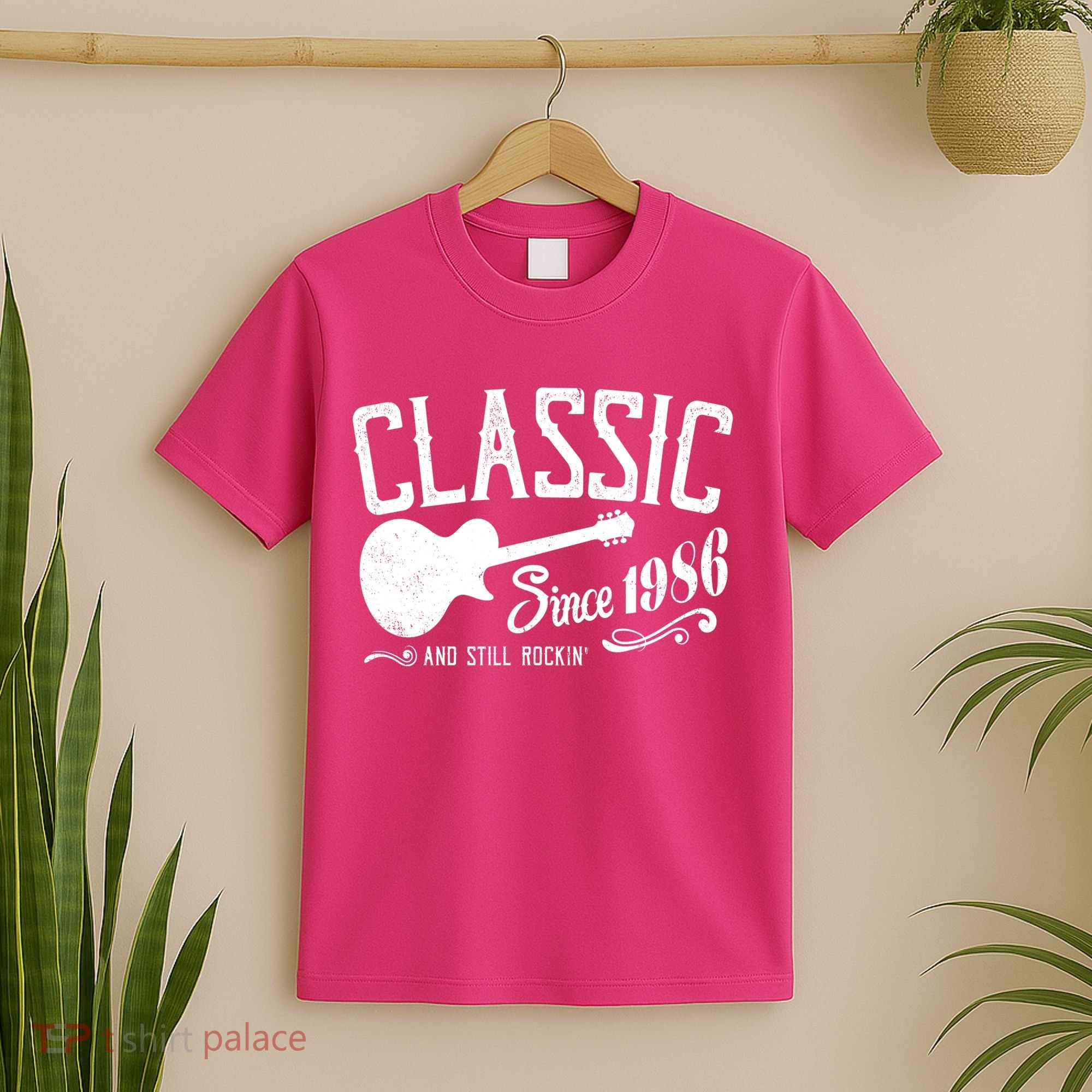 40th Birthday Classic Guitar Since 1986 And Still Rockin T-Shirt