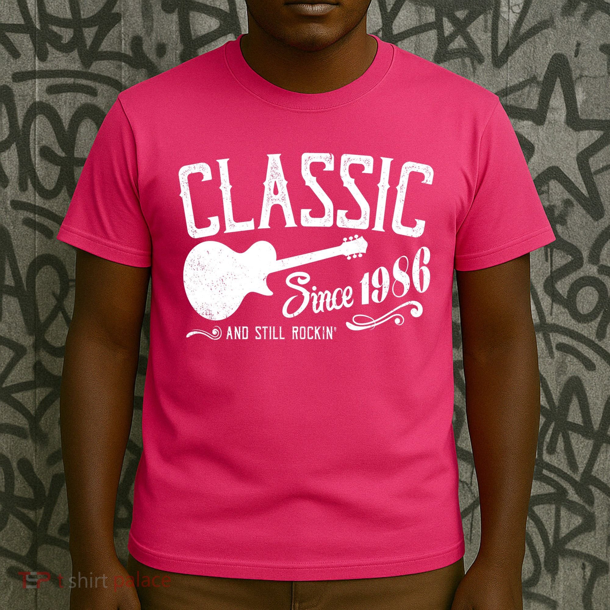 40th Birthday Classic Guitar Since 1986 And Still Rockin T-Shirt