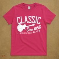 40th Birthday Classic Guitar Since 1986 And Still Rockin T-Shirt thumb 5