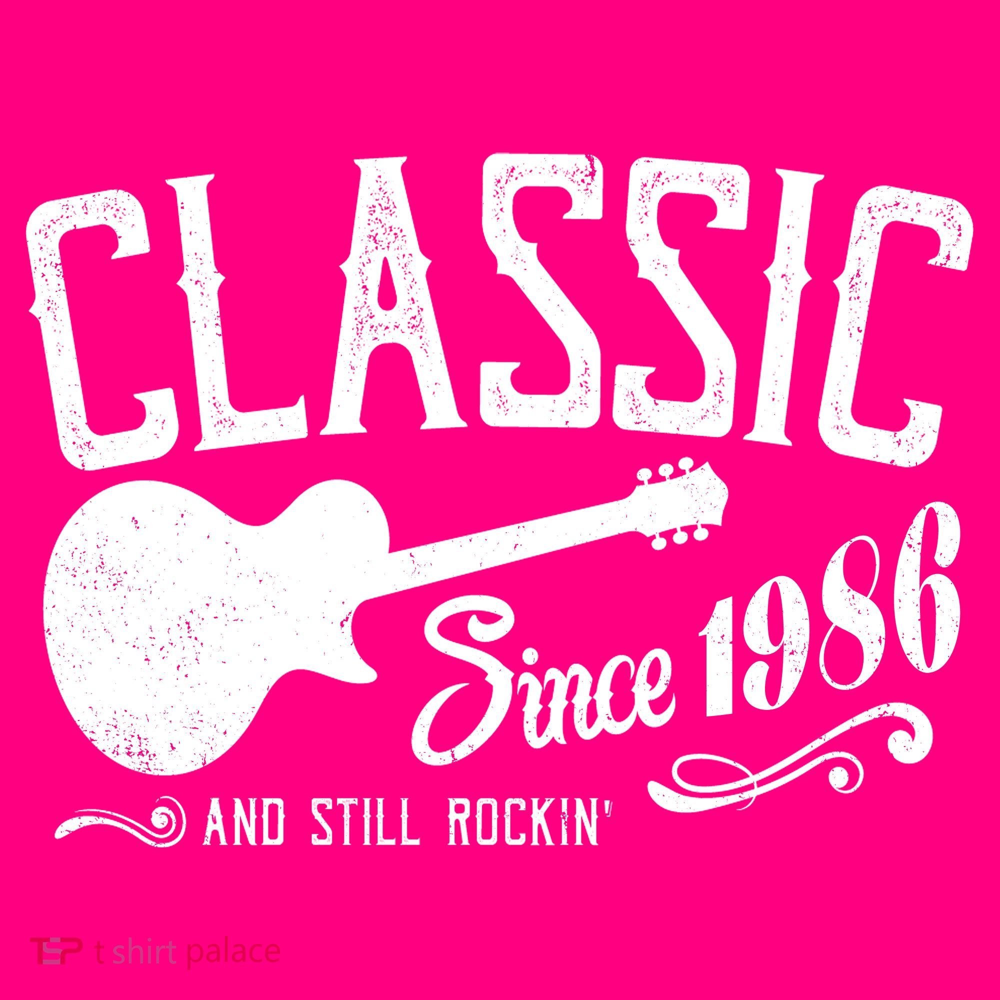 40th Birthday Classic Guitar Since 1986 And Still Rockin Women's Tank Top