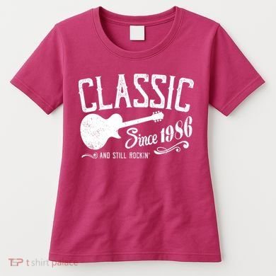 40th Birthday Classic Guitar Since 1986 And Still Rockin Women's T-Shirt