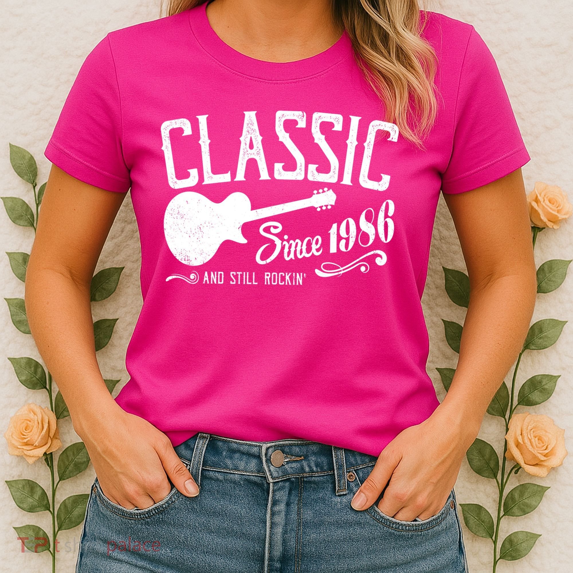 40th Birthday Classic Guitar Since 1986 And Still Rockin Women's T-Shirt