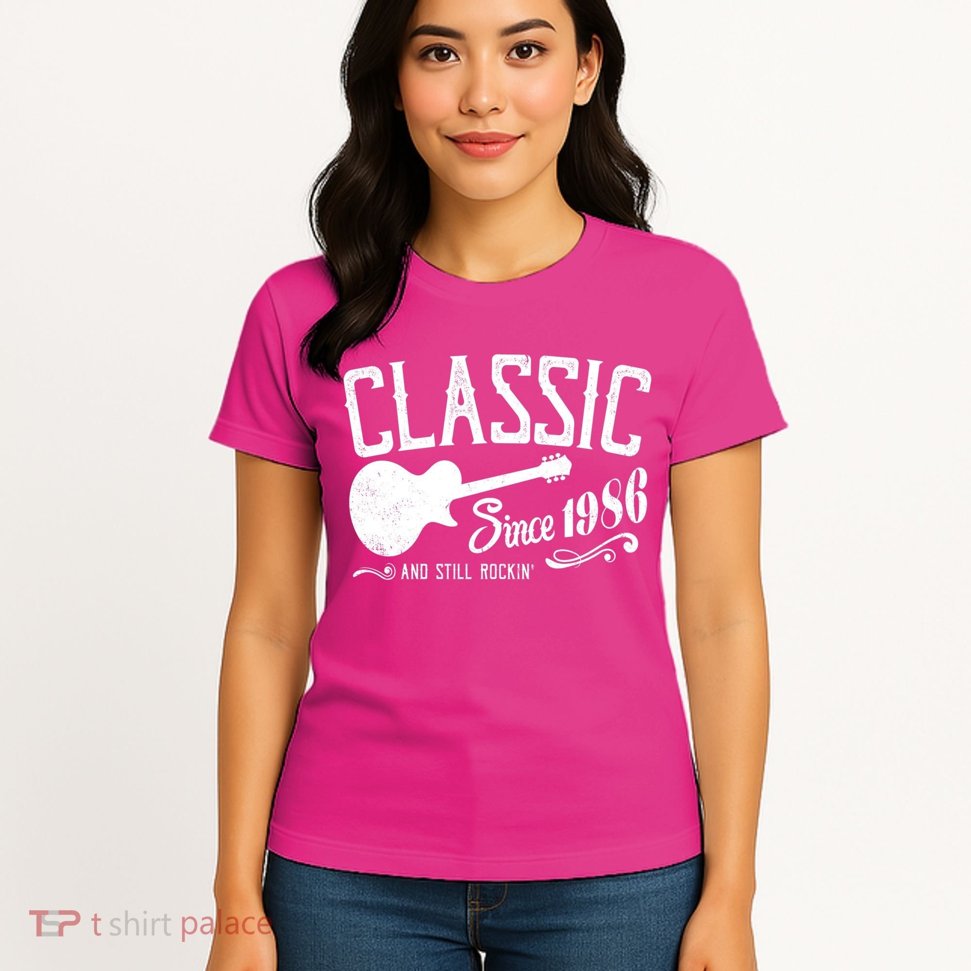 40th Birthday Classic Guitar Since 1986 And Still Rockin Women's T-Shirt