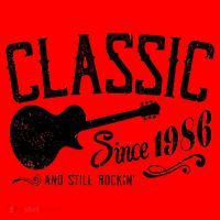 40th Birthday Classic Guitar Since 1986 And Still Rockin Santa Hat thumb 1