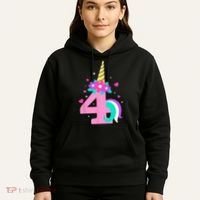 4th Birthday Cute Unicorn 4 Years Birthday Hoodie thumb 5