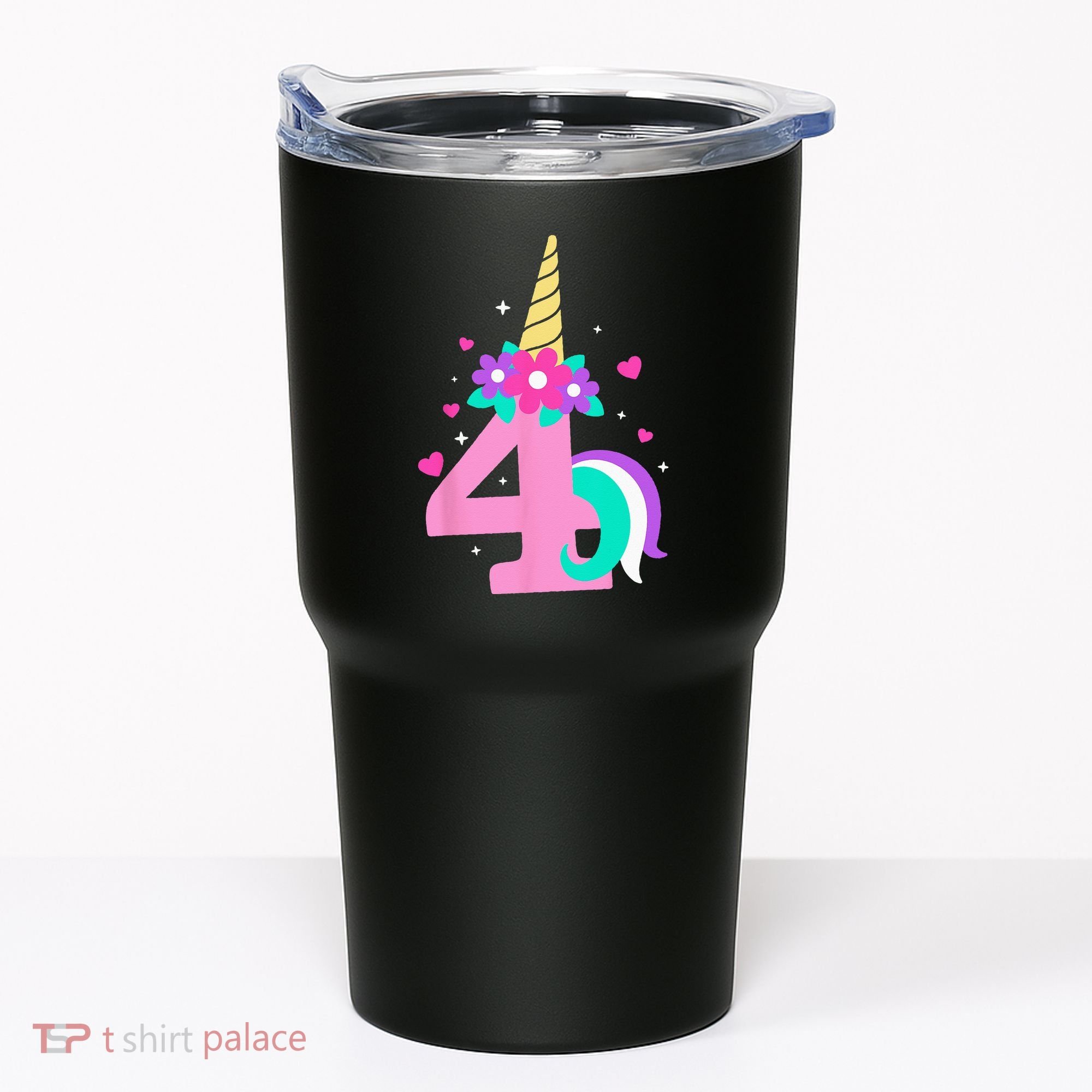4th Birthday Cute Unicorn 4 Years Birthday Tumbler