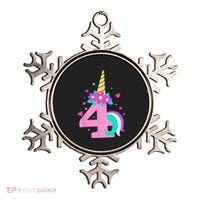 4th Birthday Cute Unicorn 4 Years Birthday Ornament thumb 0