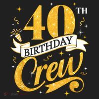 40th Birthday Crew 40th Bday Party Squad Friends Crown Funny Beanie thumb 2