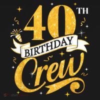 40th Birthday Crew 40th Bday Party Squad Friends Crown Funny Women's Hoodie thumb 2
