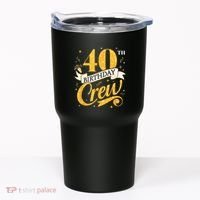 40th Birthday Crew 40th Bday Party Squad Friends Crown Funny Tumbler thumb 0