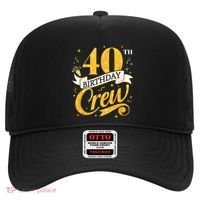 40th Birthday Crew 40th Bday Party Squad Friends Crown Funny Hat thumb 0