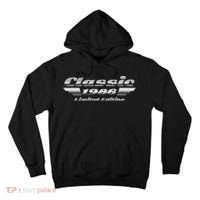 40th Birthday Classic 1986 Limited Edition Metallic Chrome Birthday Tall Hoodie thumb 0