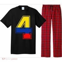 4th Birthday Colombian 4 Years Old Number 4 Colombia Flag Pajama Set thumb 0