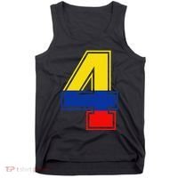 4th Birthday Colombian 4 Years Old Number 4 Colombia Flag Tank Top thumb 0