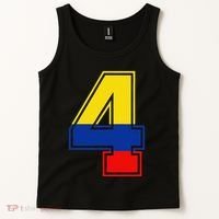 4th Birthday Colombian 4 Years Old Number 4 Colombia Flag Tank Top thumb 2