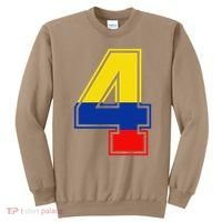 4th Birthday Colombian 4 Years Old Number 4 Colombia Flag Sweatshirt thumb 0