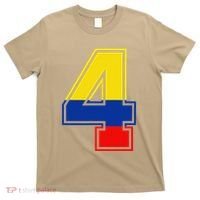4th Birthday Colombian 4 Years Old Number 4 Colombia Flag T-Shirt thumb 0