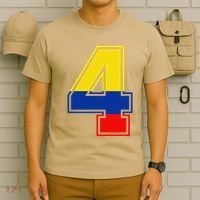 4th Birthday Colombian 4 Years Old Number 4 Colombia Flag T-Shirt thumb 6