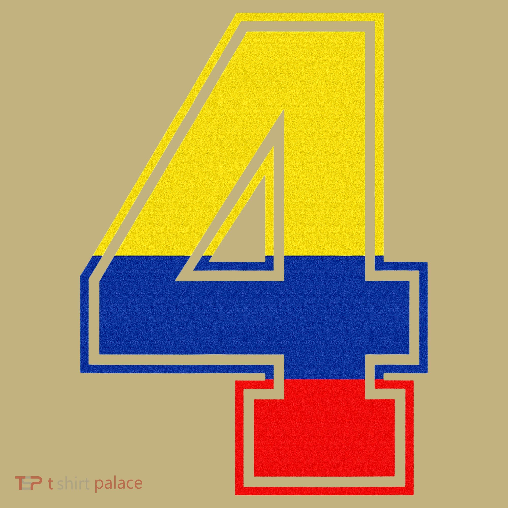 4th Birthday Colombian 4 Years Old Number 4 Colombia Flag Polo