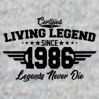 40th Birthday Certified Living Legend Since 1986 Legends Never Die The Baniff Cuffed Pom Beanie thumb 2