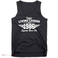 40th Birthday Certified Living Legend Since 1986 Legends Never Die Tank Top thumb 0