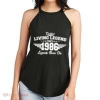 40th Birthday Certified Living Legend Since 1986 Legends Never Die Women's Perfect Tri Rocker Tank thumb 2