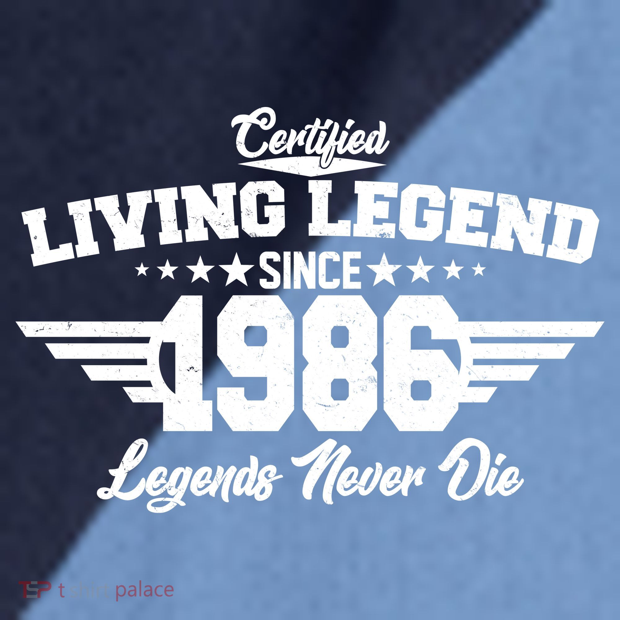 40th Birthday Certified Living Legend Since 1986 Legends Never Die Raglan Baseball Sleeve Shirt