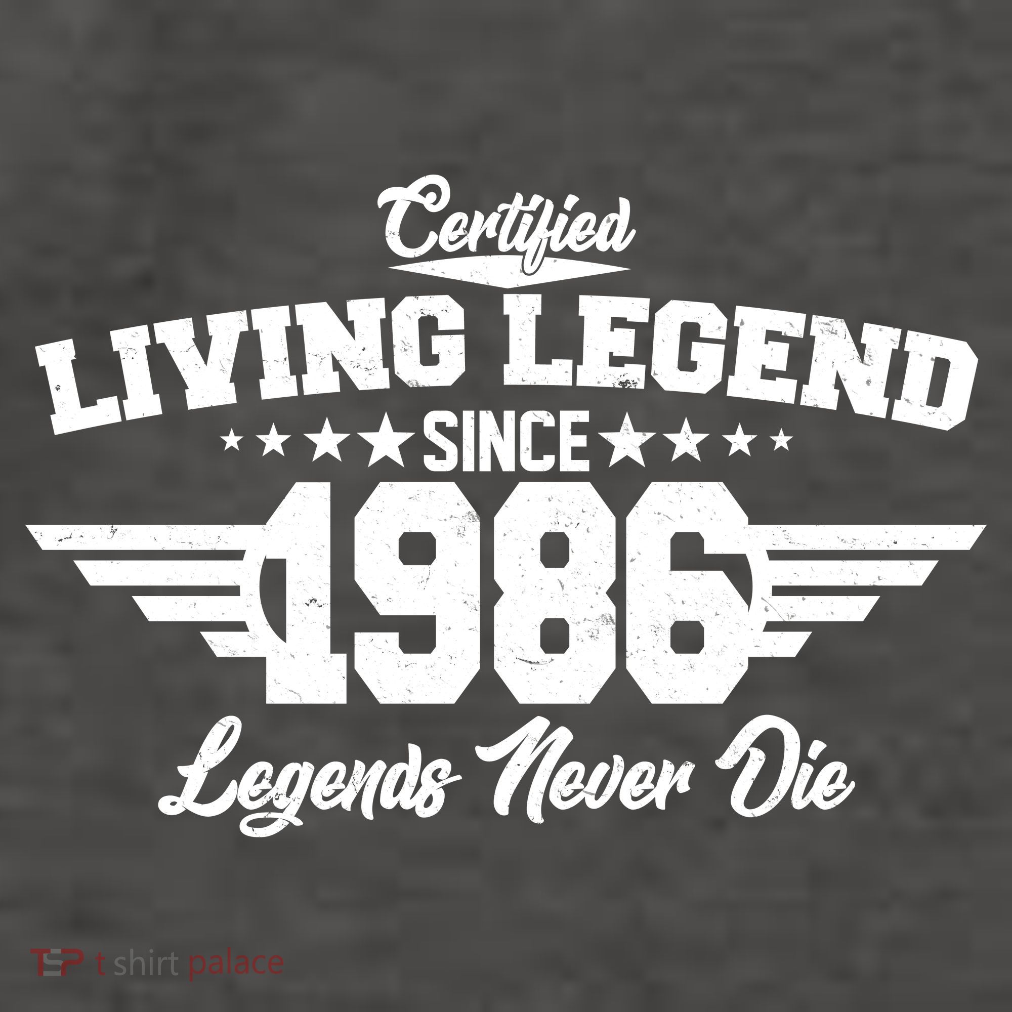 40th Birthday Certified Living Legend Since 1986 Legends Never Die Vector Backpack