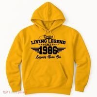 40th Birthday Certified Living Legend Since 1986 Legends Never Die Hoodie thumb 0