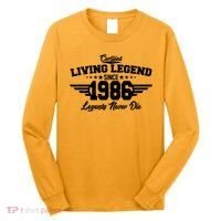 40th Birthday Certified Living Legend Since 1986 Legends Never Die Long Sleeve Shirt thumb 0