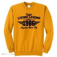 40th Birthday Certified Living Legend Since 1986 Legends Never Die Sweatshirt thumb 0