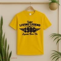 40th Birthday Certified Living Legend Since 1986 Legends Never Die T-Shirt thumb 2