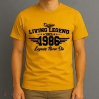 40th Birthday Certified Living Legend Since 1986 Legends Never Die T-Shirt thumb 3
