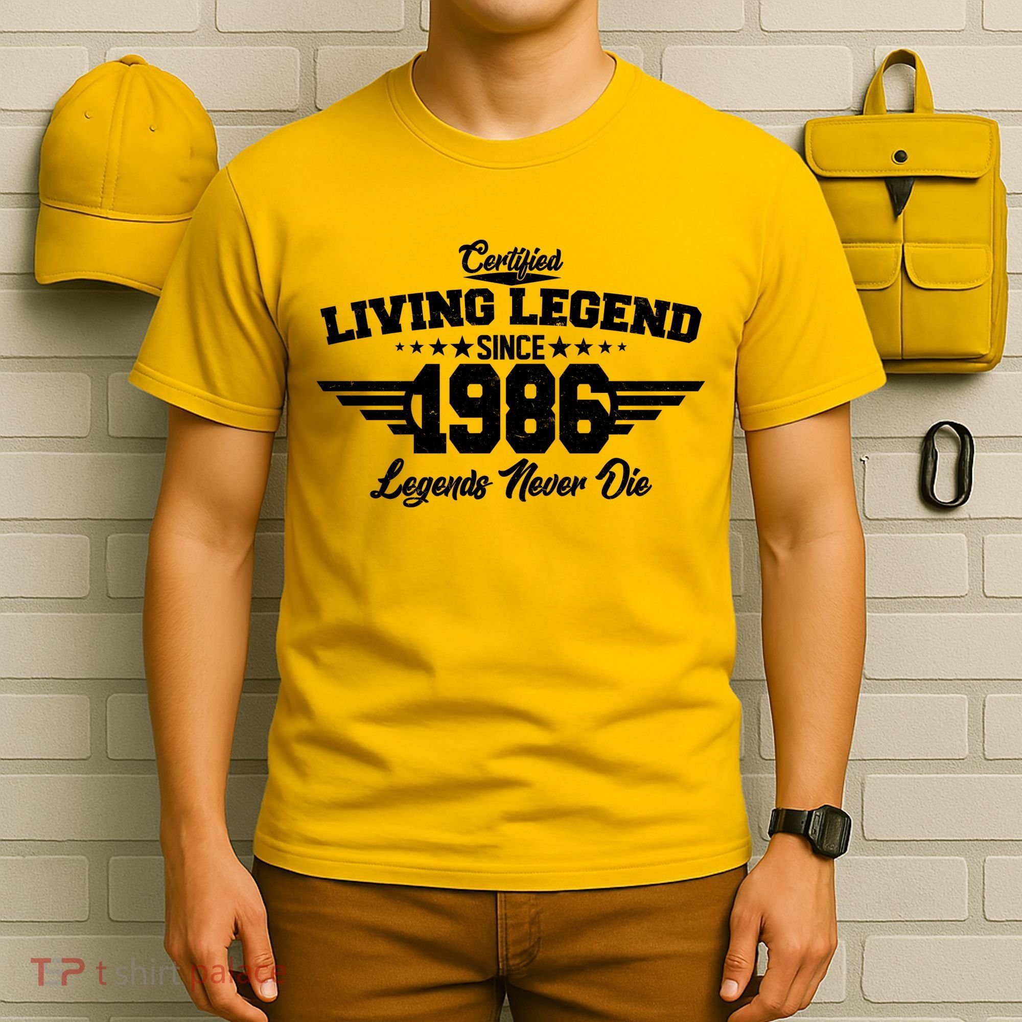 40th Birthday Certified Living Legend Since 1986 Legends Never Die T-Shirt