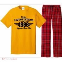 40th Birthday Certified Living Legend Since 1986 Legends Never Die Pajama Set thumb 0