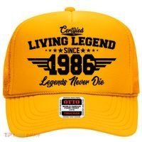 40th Birthday Certified Living Legend Since 1986 Legends Never Die Hat thumb 0