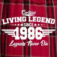 40th Birthday Certified Living Legend Since 1986 Legends Never Die Women's Flannel Plaid Pajama Pants thumb 2