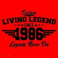 40th Birthday Certified Living Legend Since 1986 Legends Never Die Santa Hat thumb 1
