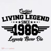 40th Birthday Certified Living Legend Since 1986 Legends Never Die Comfort Colors Garment-Dyed Hooded Sweatshirt thumb 2
