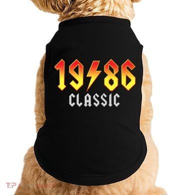 40th Birthday Classic 1986 Retro Rock Band Doggie Tank