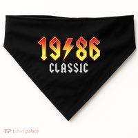 40th Birthday Classic 1986 Retro Rock Band USA-Made Doggie Bandana thumb 0