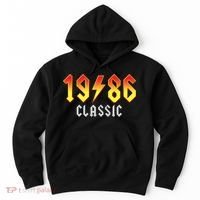 40th Birthday Classic 1986 Retro Rock Band Hoodie thumb 0