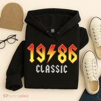 40th Birthday Classic 1986 Retro Rock Band Hoodie thumb 4