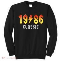 40th Birthday Classic 1986 Retro Rock Band Sweatshirt thumb 0